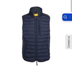 Parajumpers Navy Blue Vest with Yellow Accent